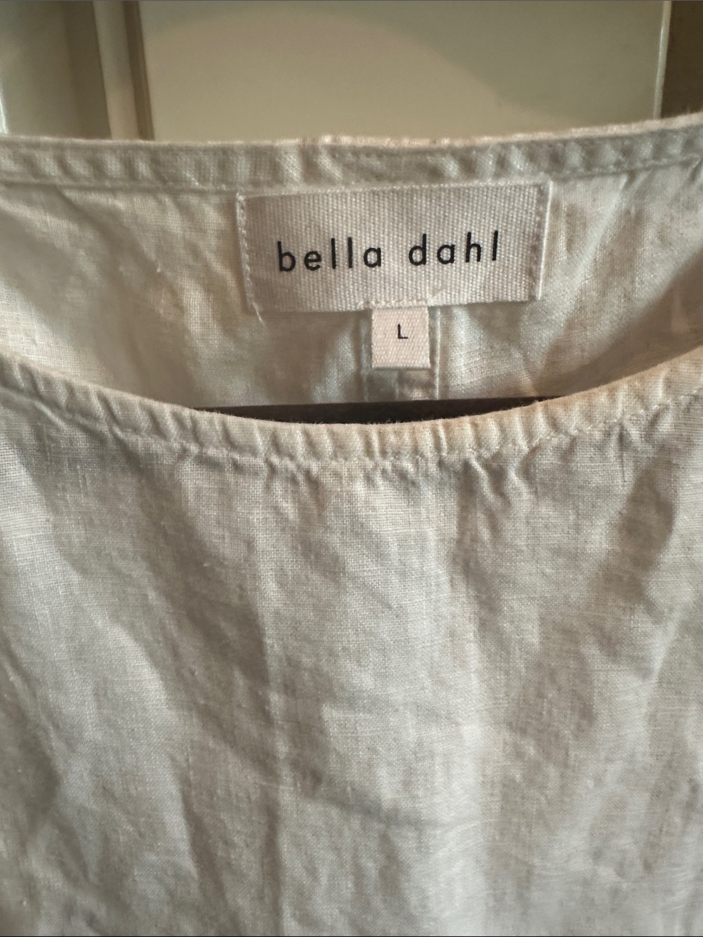 Bella Dahl White Linen Cropped Tank Top - Picture 3 of 8
